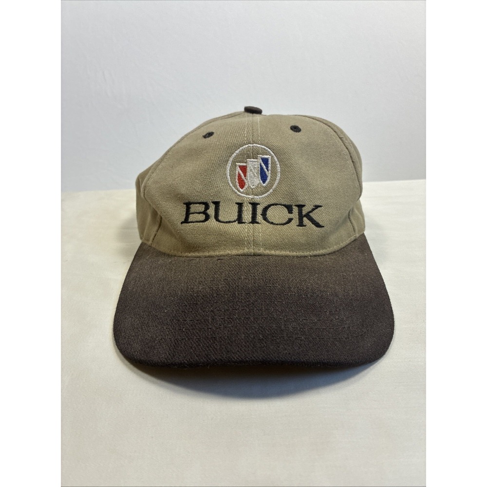 Vintage GM Buick Snap Back Beige Brown Headmost Brand